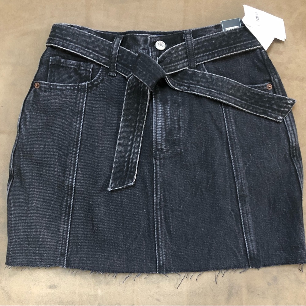 Denim Tie Skirt